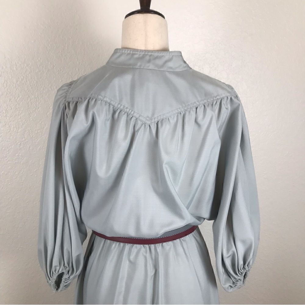 Vintage 1960s R & K Originals Western Boho belted button front midi dress 6/8* - Picture 6 of 14